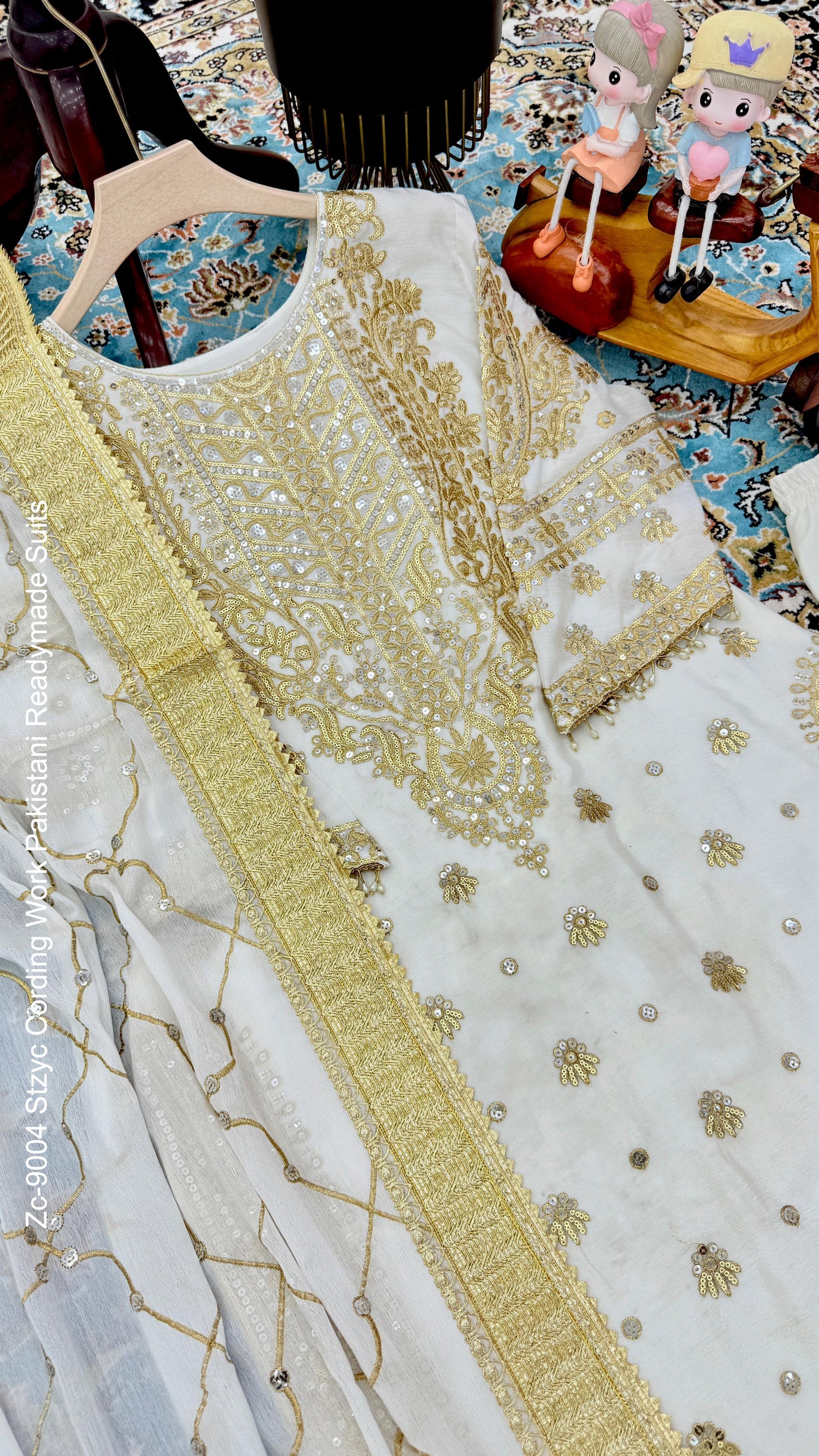 Zc-9004 Stzyc Cording Work Pakistani Readymade Suits