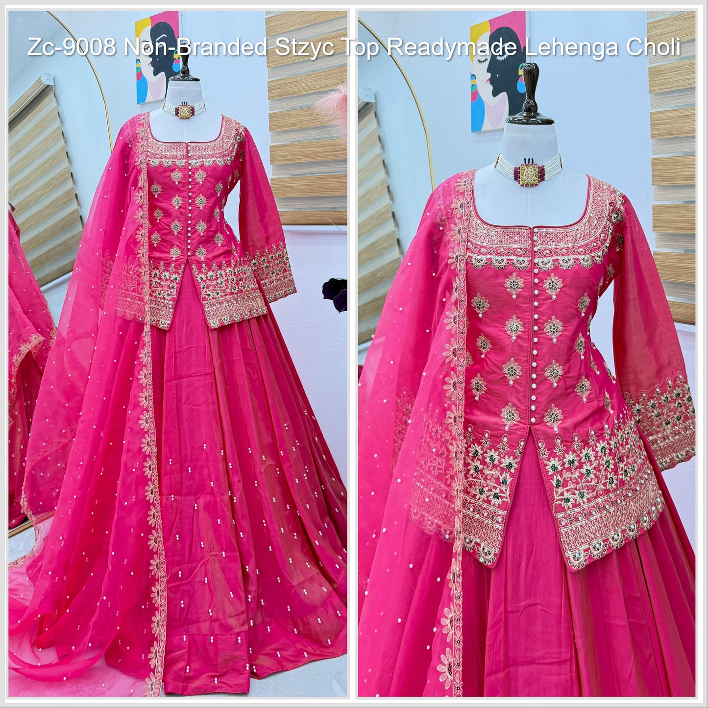 Zc-9008 Non-Branded Stzyc Top Readymade Lehenga Choli