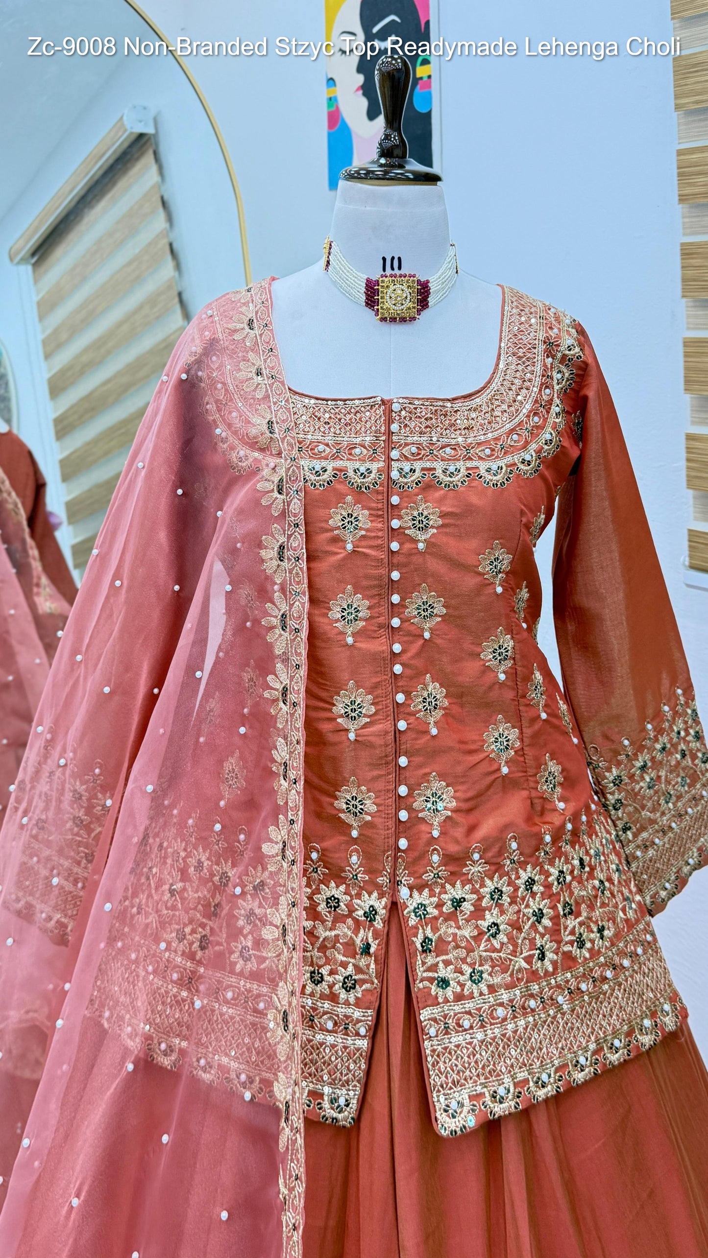 Zc-9008 Non-Branded Stzyc Top Readymade Lehenga Choli