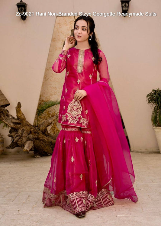 Zc-9021 Rani Non-Branded Stzyc Georgette Readymade Suits