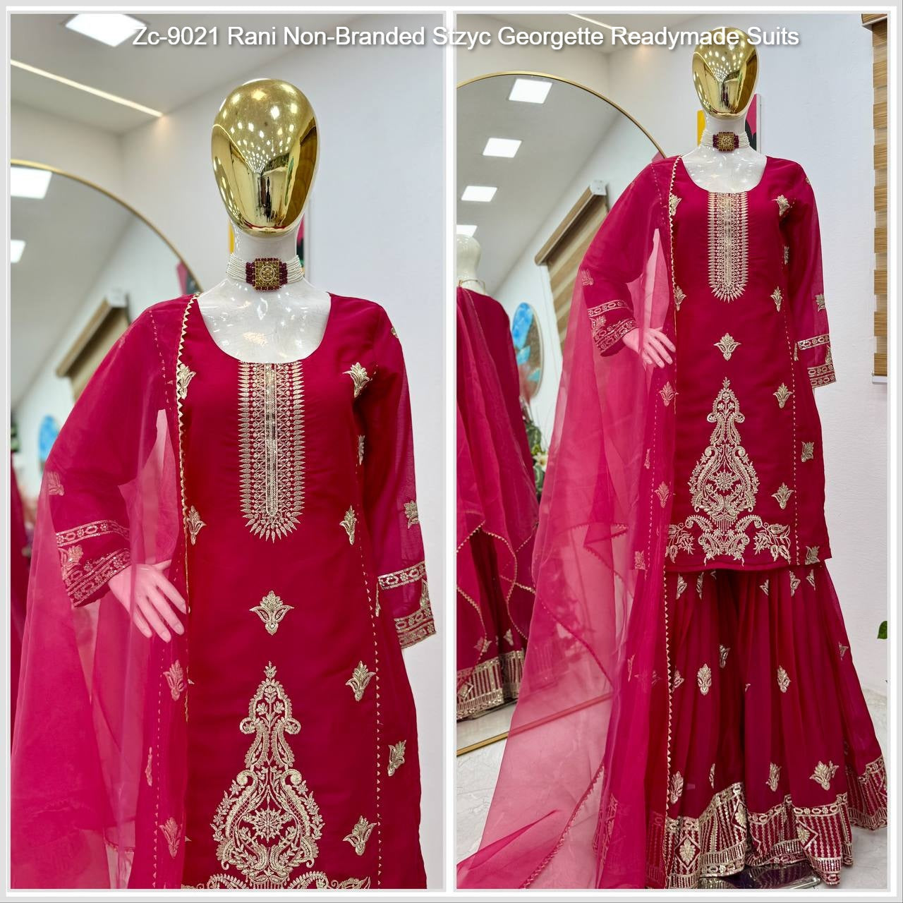Zc-9021 Rani Non-Branded Stzyc Georgette Readymade Suits