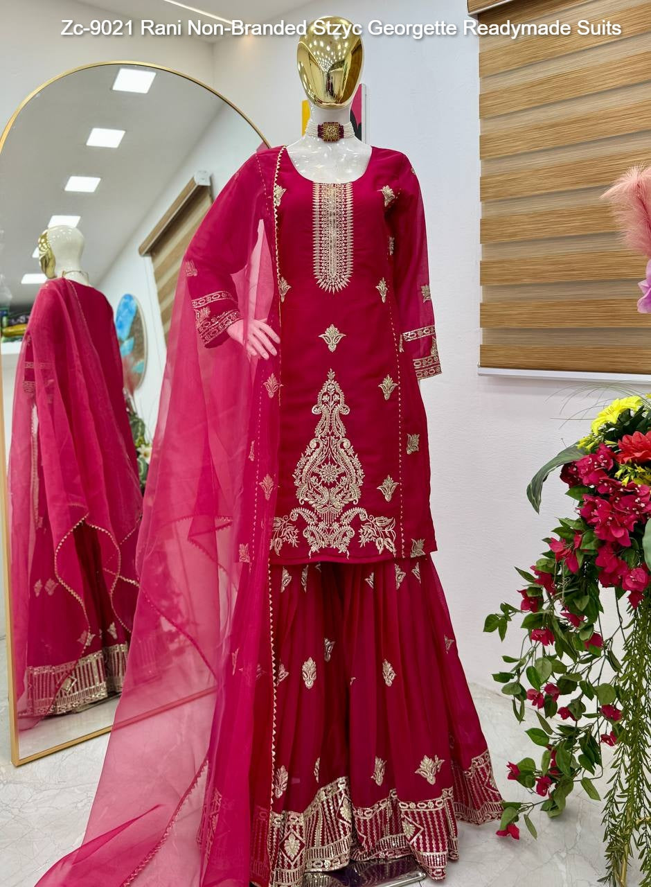 Zc-9021 Rani Non-Branded Stzyc Georgette Readymade Suits