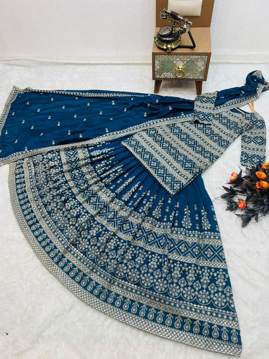 Zd-10012 Blue Non-Branded Stzyc Embroidery Pakistani Readymade Suits
