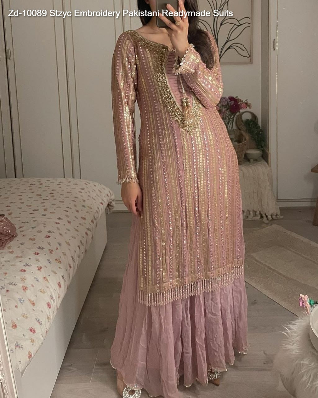 Zd-10089 Stzyc Embroidery Pakistani Readymade Suits