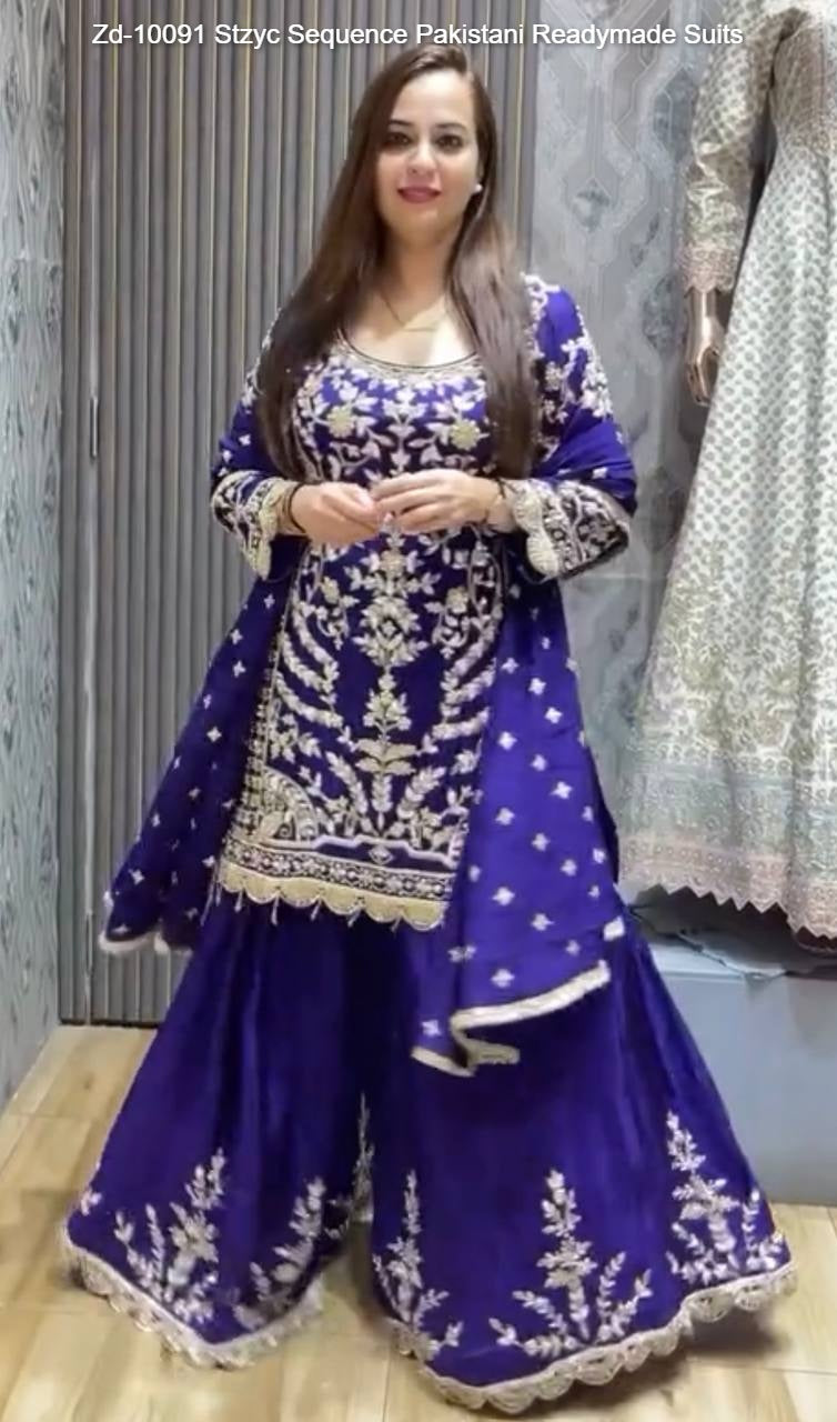 Zd-10091 Stzyc Sequence Pakistani Readymade Suits