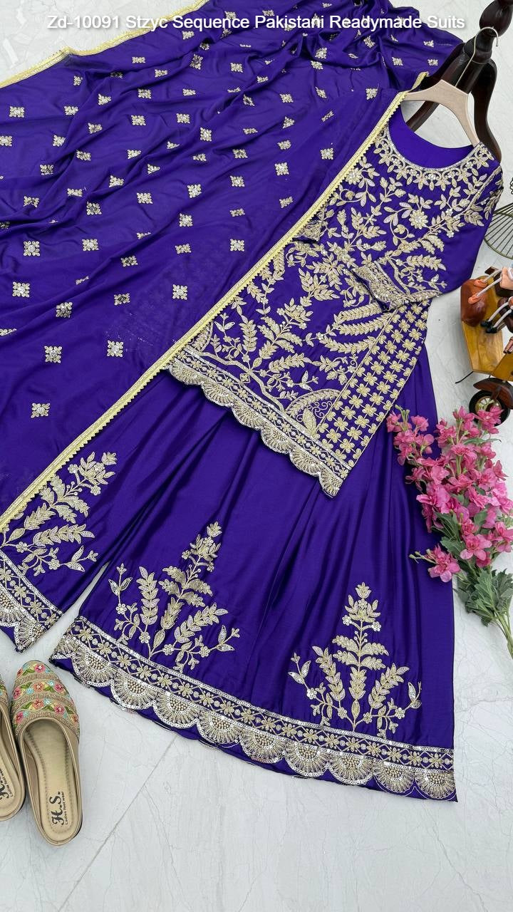 Zd-10091 Stzyc Sequence Pakistani Readymade Suits