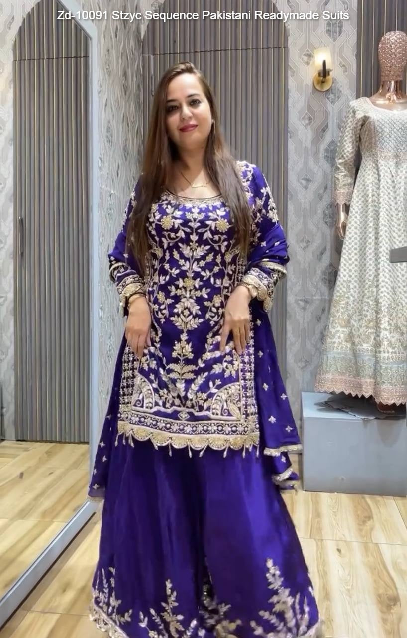 Zd-10091 Stzyc Sequence Pakistani Readymade Suits