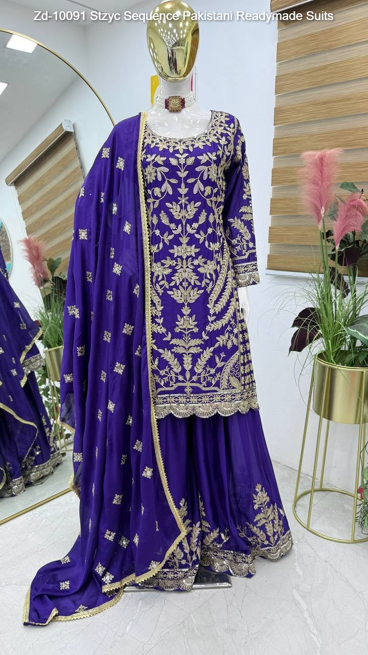 Zd-10091 Stzyc Sequence Pakistani Readymade Suits
