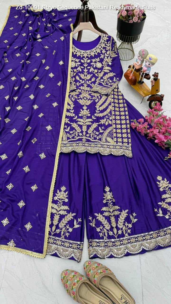 Zd-10091 Stzyc Sequence Pakistani Readymade Suits
