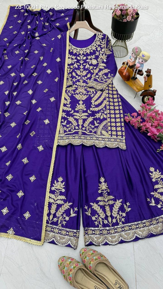 Zd-10091 Stzyc Sequence Pakistani Readymade Suits