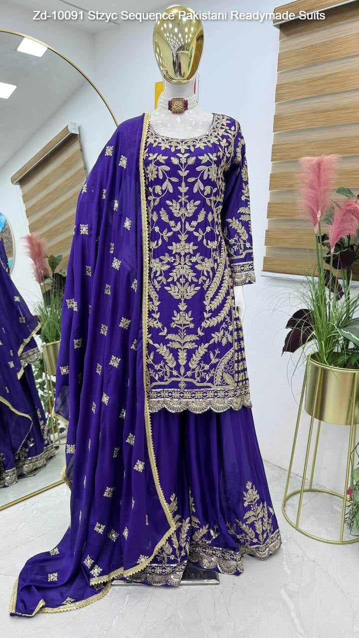Zd-10091 Stzyc Sequence Pakistani Readymade Suits