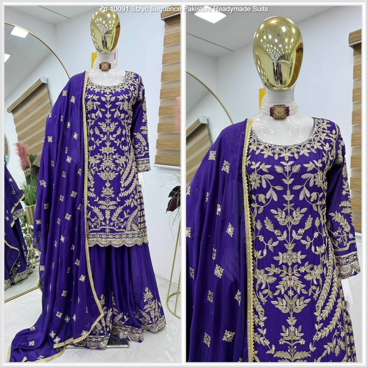 Zd-10091 Stzyc Sequence Pakistani Readymade Suits