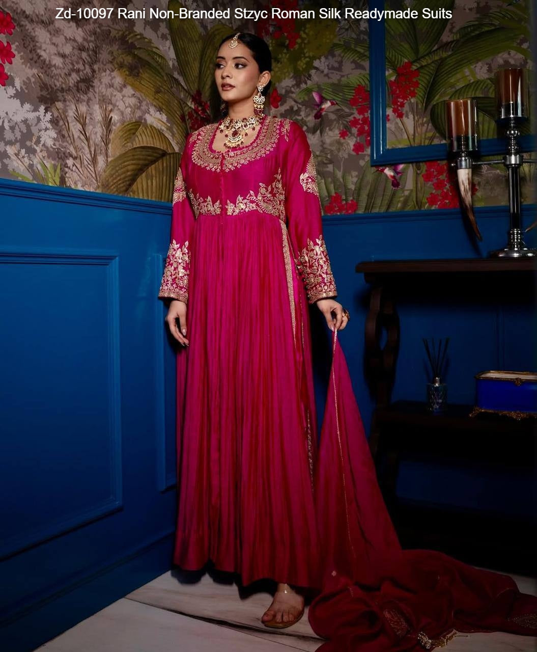 Zd-10097 Rani Non-Branded Stzyc Roman Silk Readymade Suits