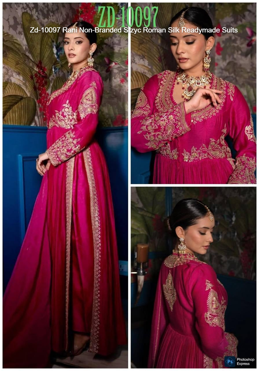 Zd-10097 Rani Non-Branded Stzyc Roman Silk Readymade Suits