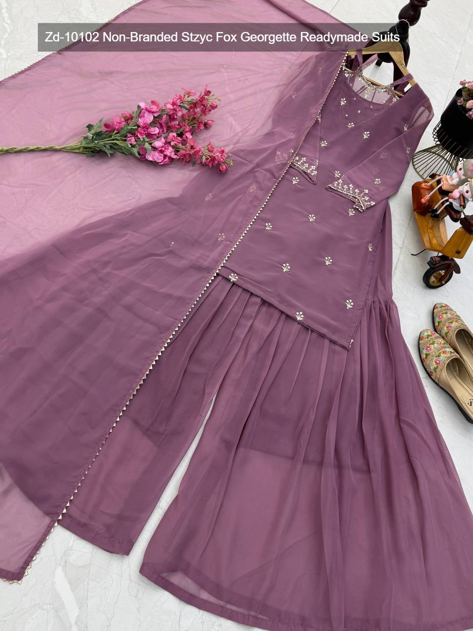 Zd-10102 Non-Branded Stzyc Fox Georgette Readymade Suits