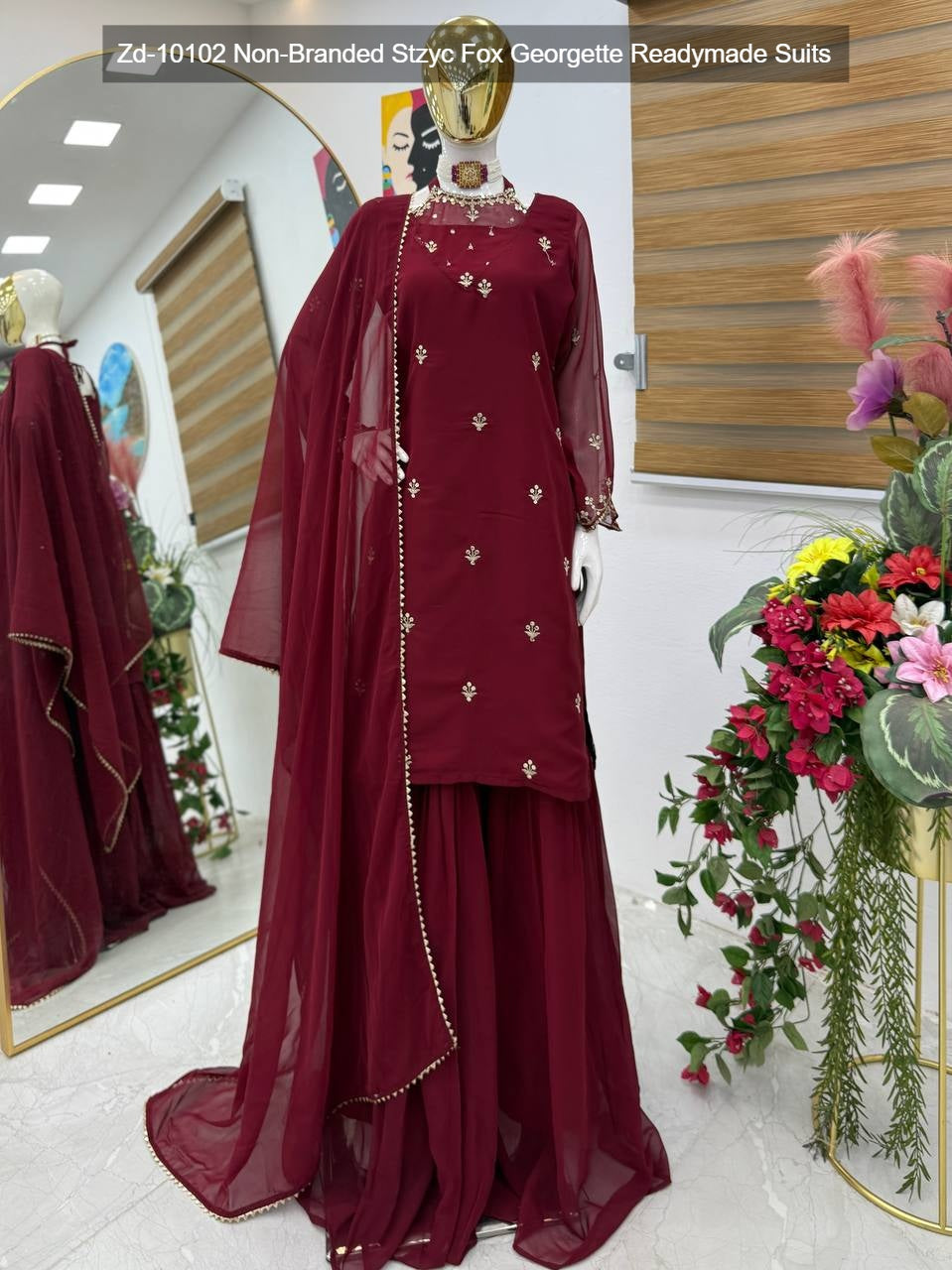 Zd-10102 Non-Branded Stzyc Fox Georgette Readymade Suits