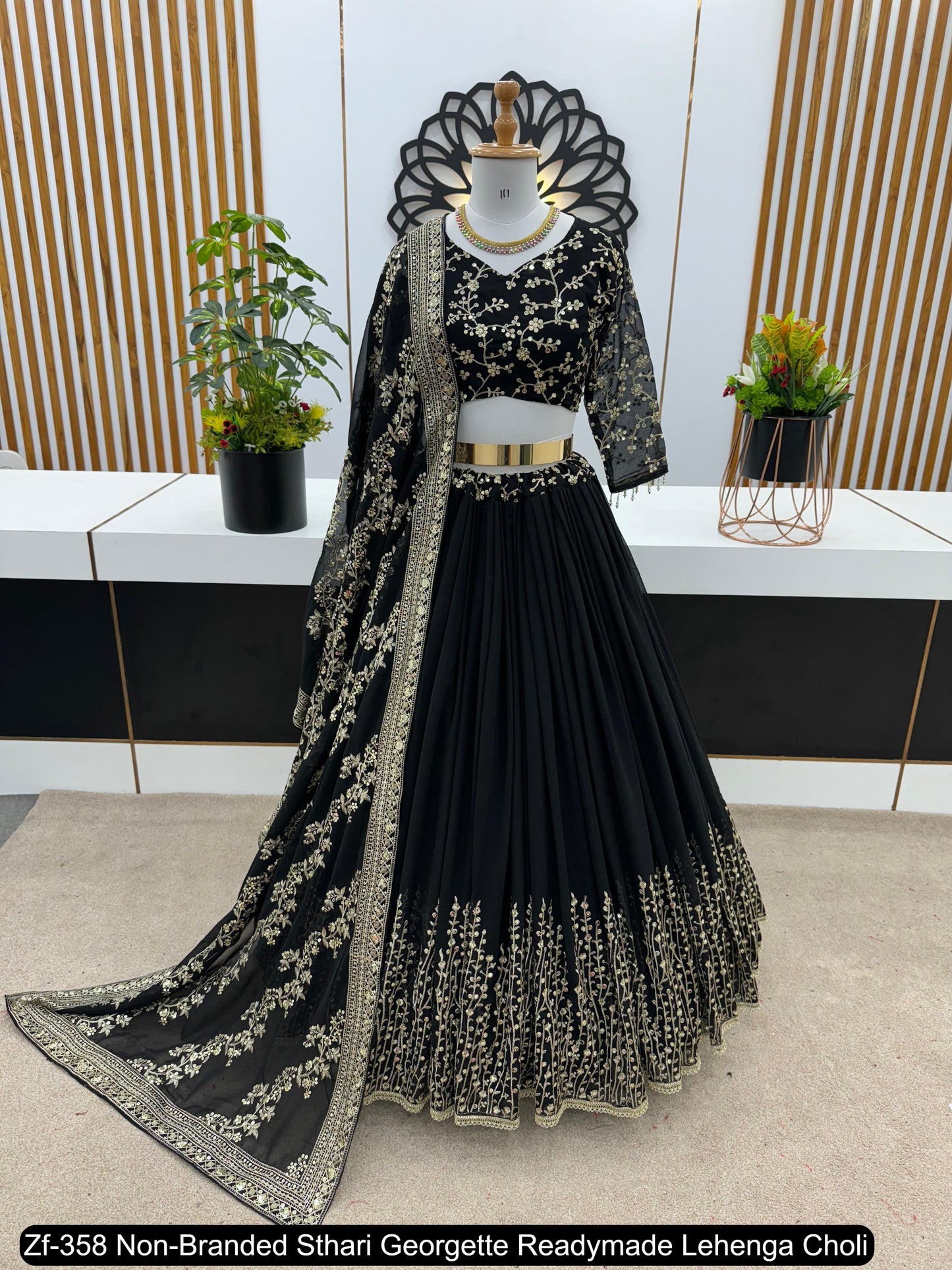 Zf-358 Non-Branded Sthari Georgette Readymade Lehenga Choli