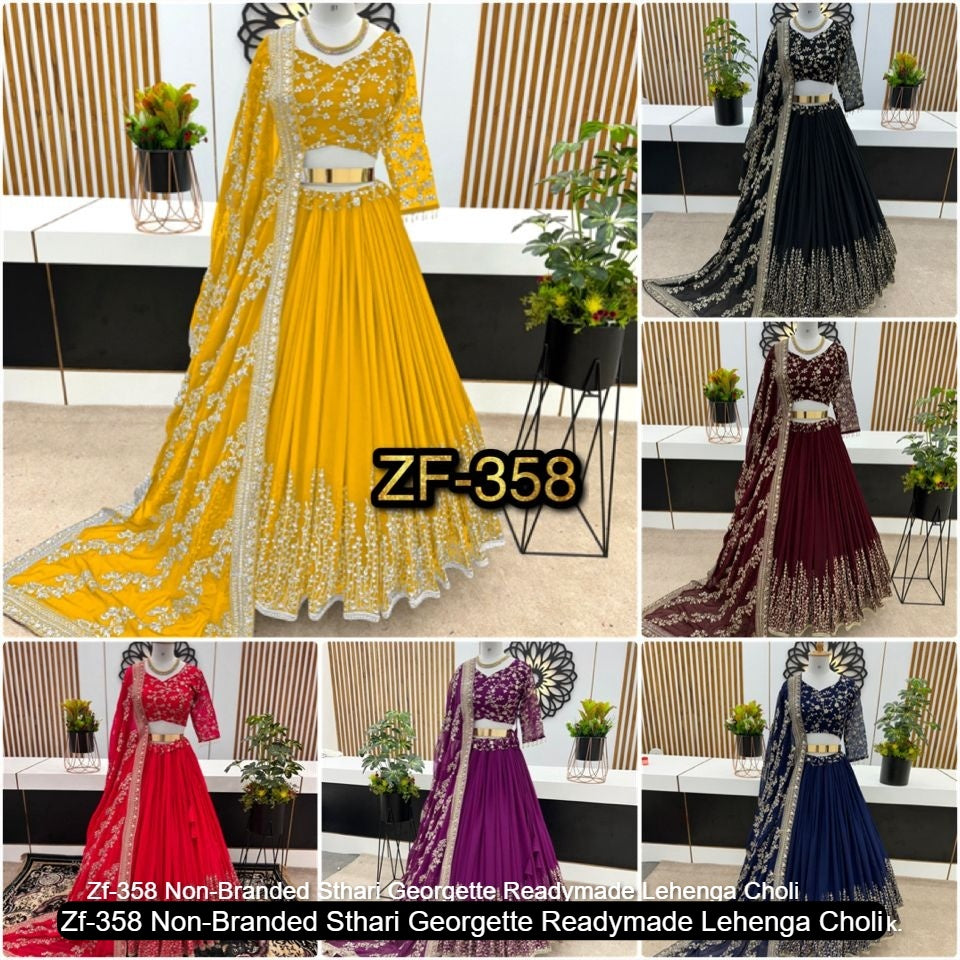 Zf-358 Non-Branded Sthari Georgette Readymade Lehenga Choli