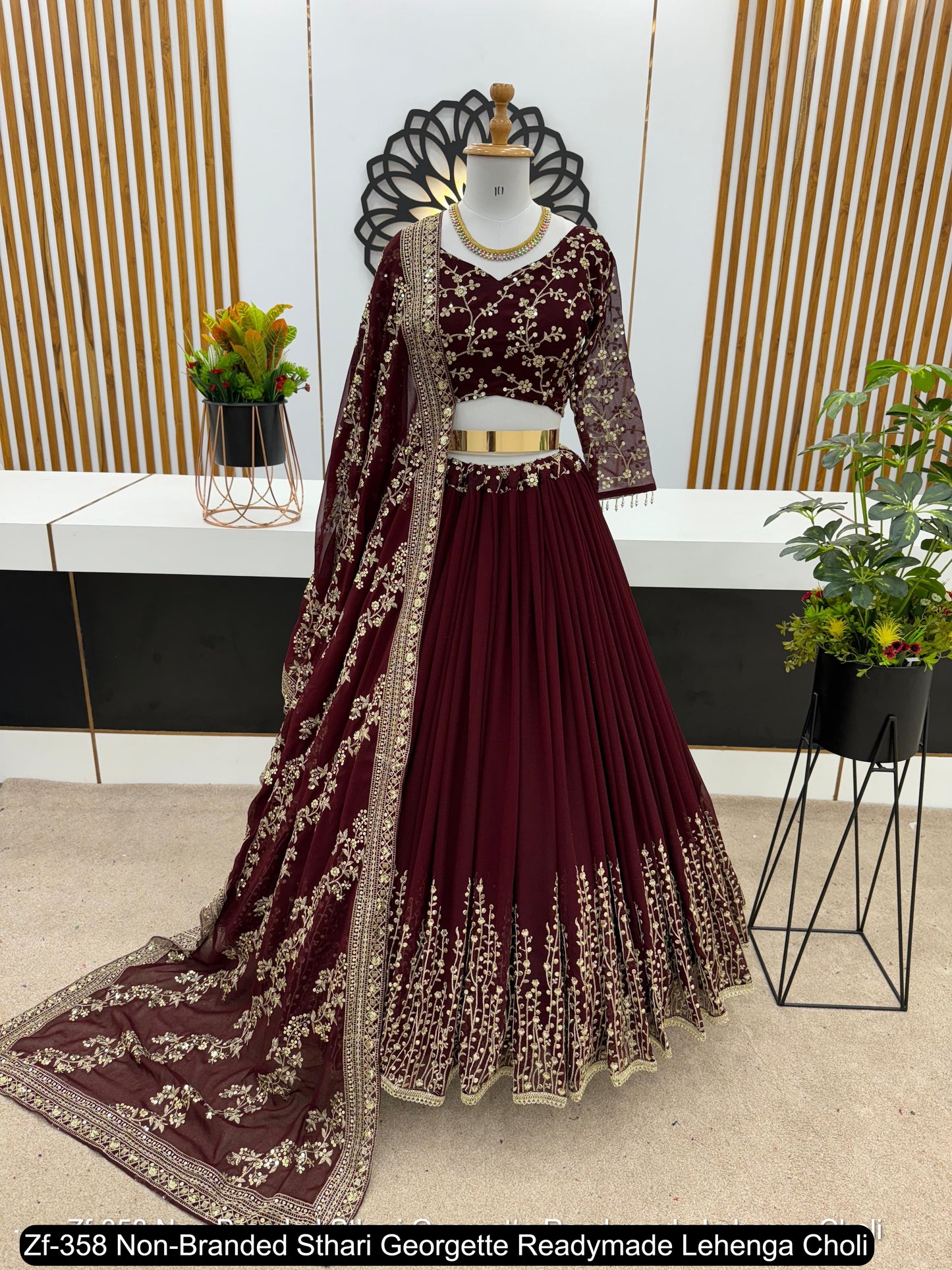 Zf-358 Non-Branded Sthari Georgette Readymade Lehenga Choli