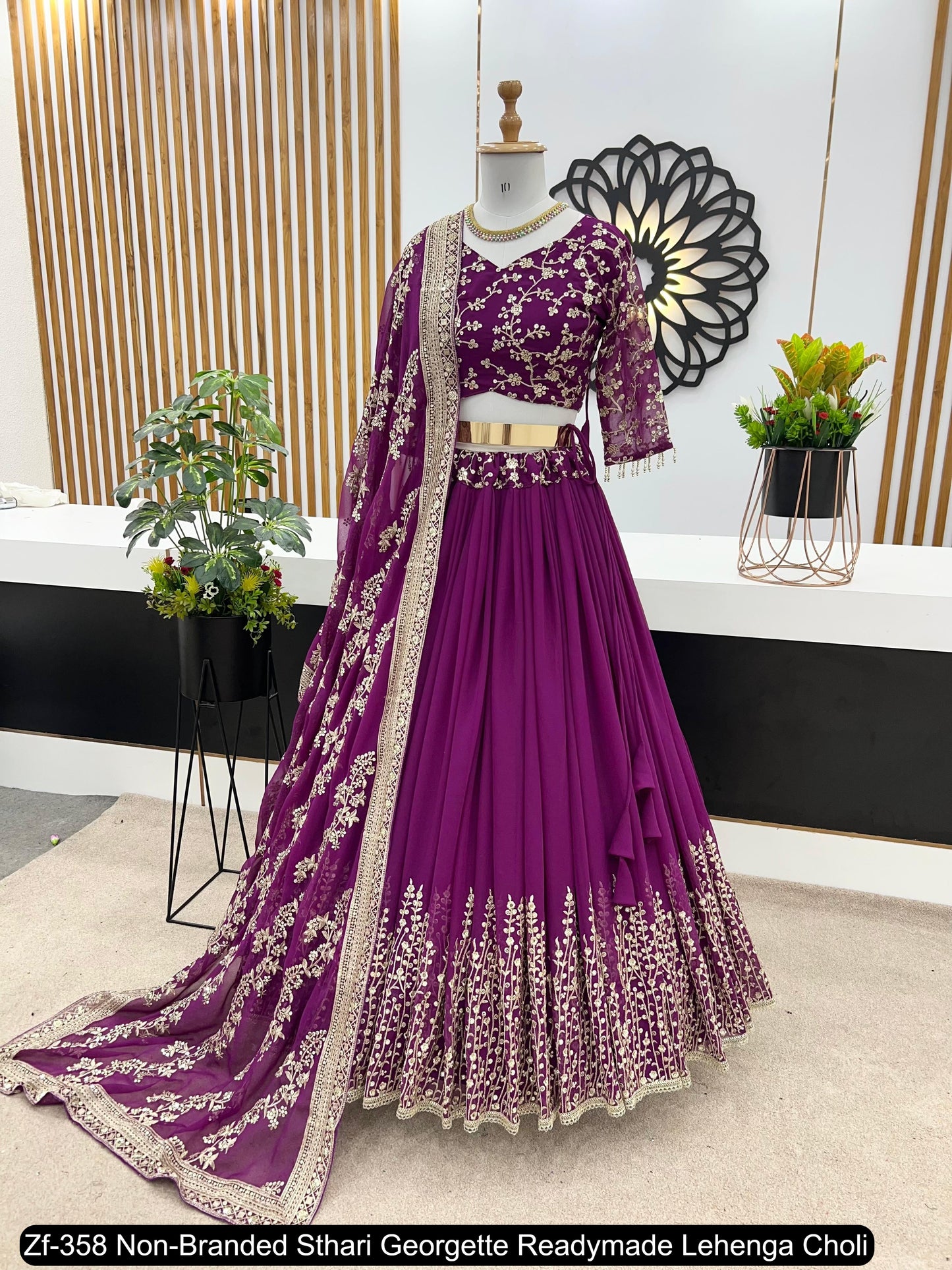 Zf-358 Non-Branded Sthari Georgette Readymade Lehenga Choli