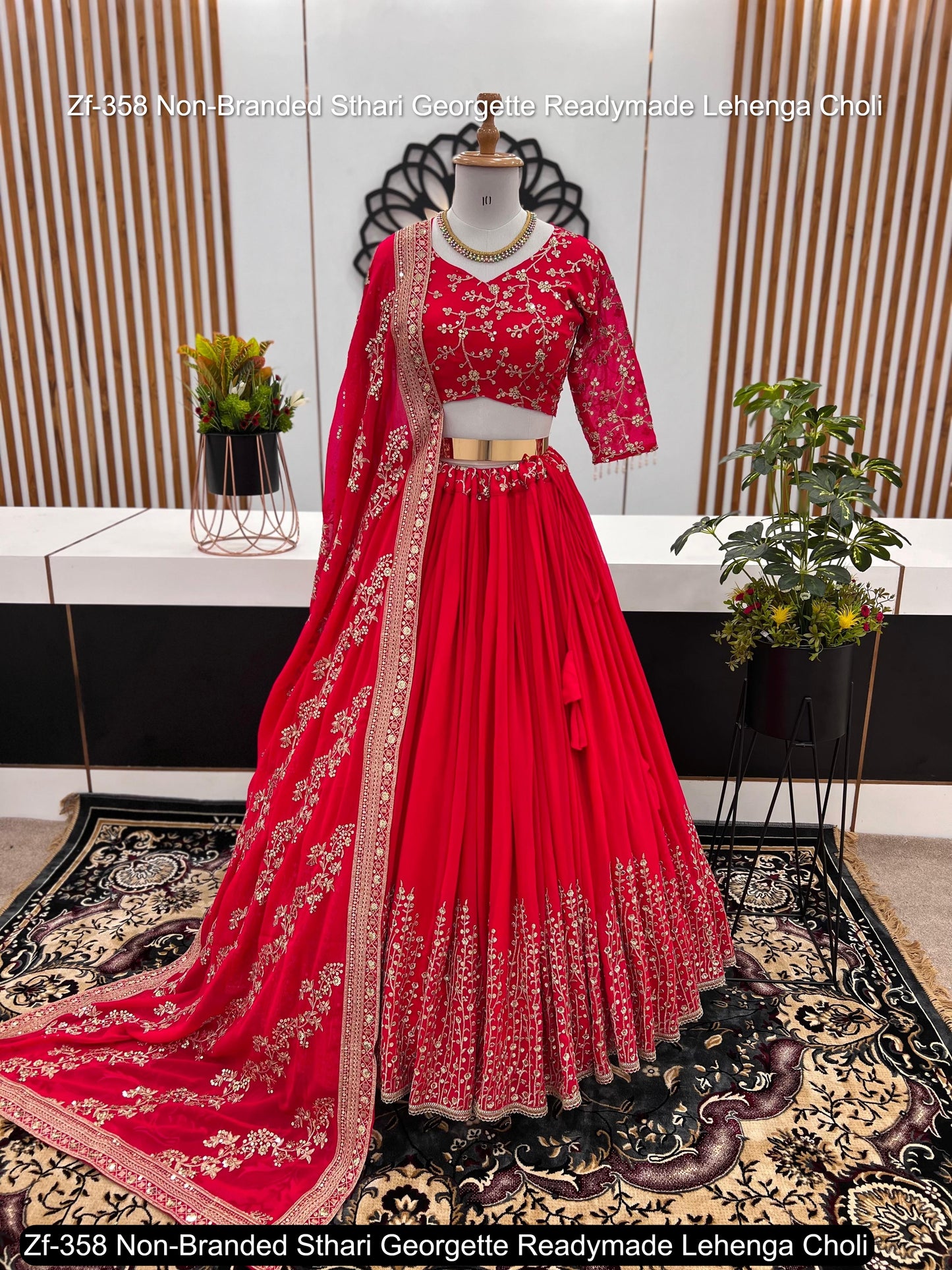 Zf-358 Non-Branded Sthari Georgette Readymade Lehenga Choli