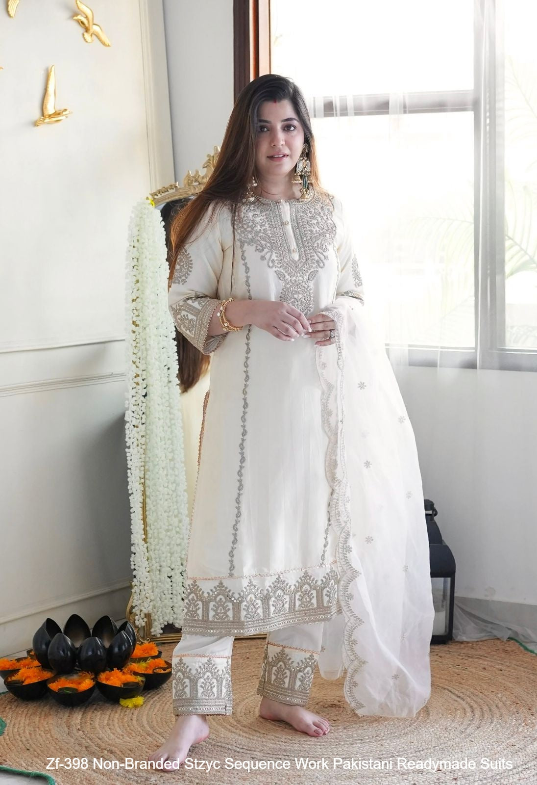 Zf-398 Non-Branded Stzyc Sequence Work Pakistani Readymade Suits