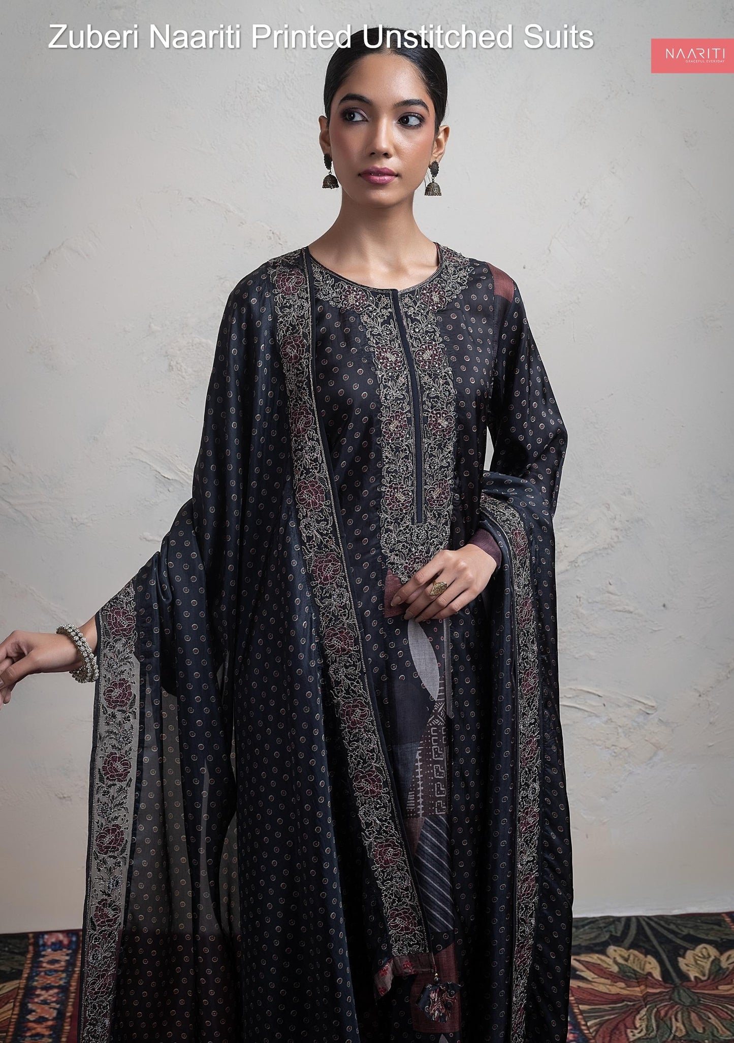Zuberi Naariti Printed Unstitched Suits