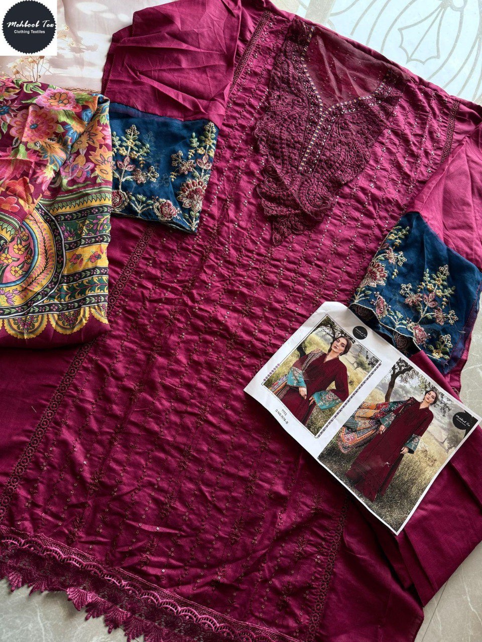 1578B Mehboob Tex Pure Viscose Pakistani Salwar Suits