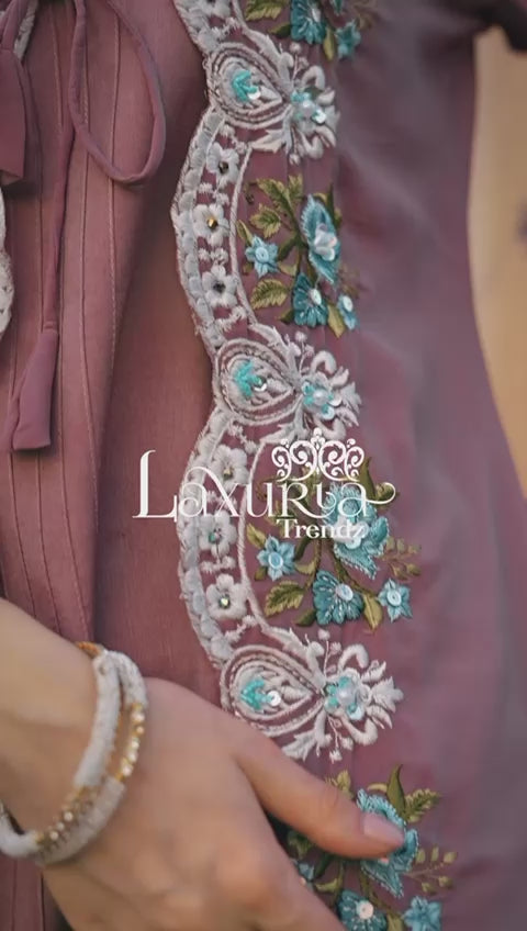 1412 Pink Laxuria Trendz Embroidery Pakistani Readymade Suits