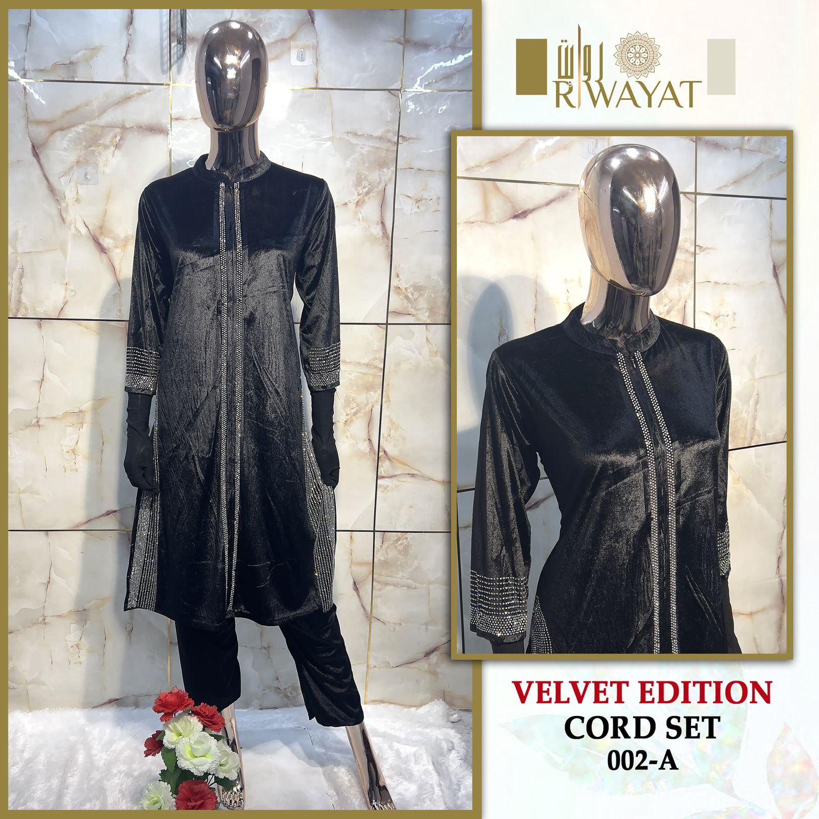 002-A Riwayat Velvet Co Ord Set