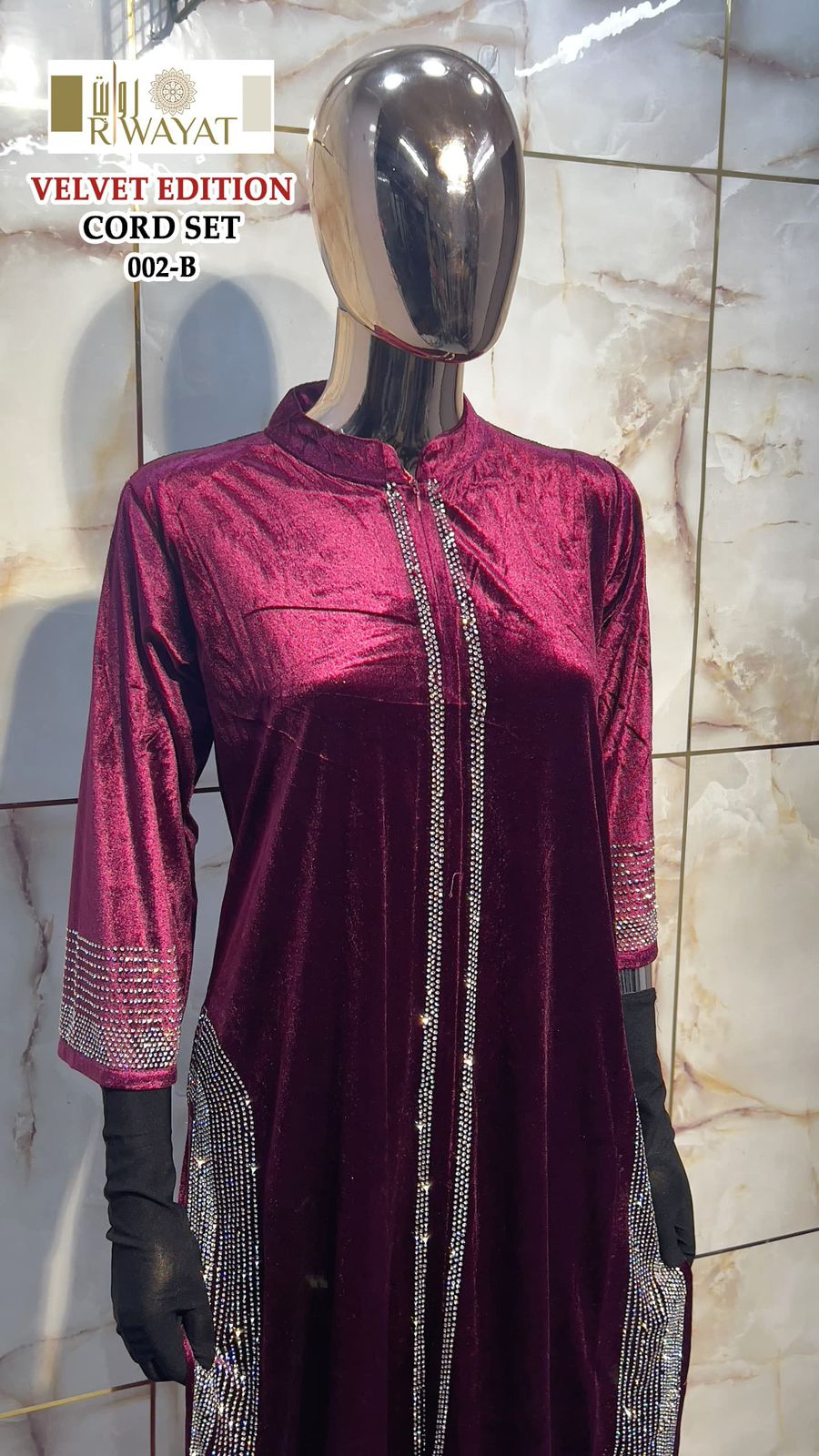 002-B Riwayat Velvet Co Ord Set