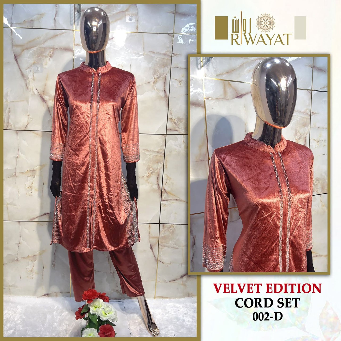 002-D Riwayat Velvet Co Ord Set