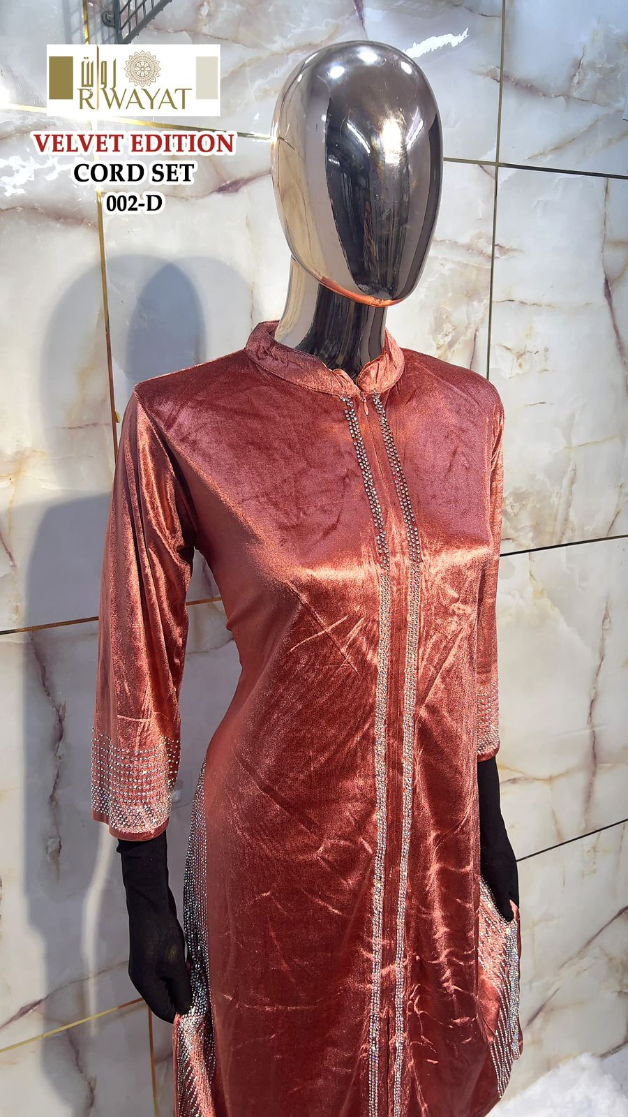 002-D Riwayat Velvet Co Ord Set