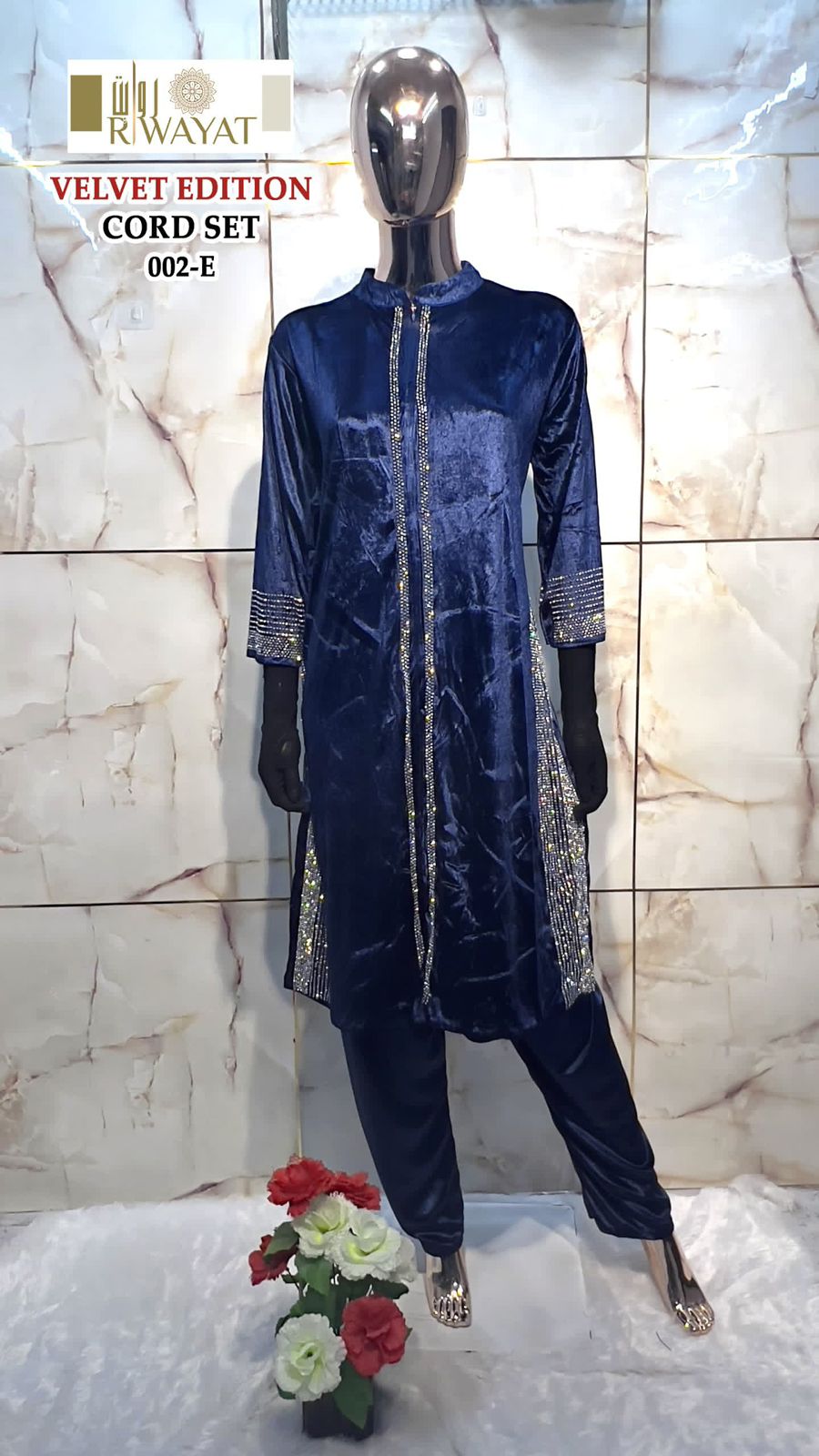 002-E Riwayat Velvet Co Ord Set