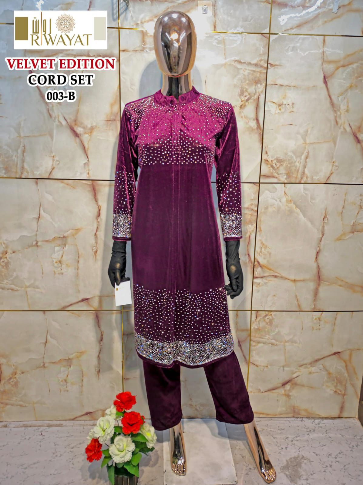 003-B Riwayat Velvet Co Ord Set