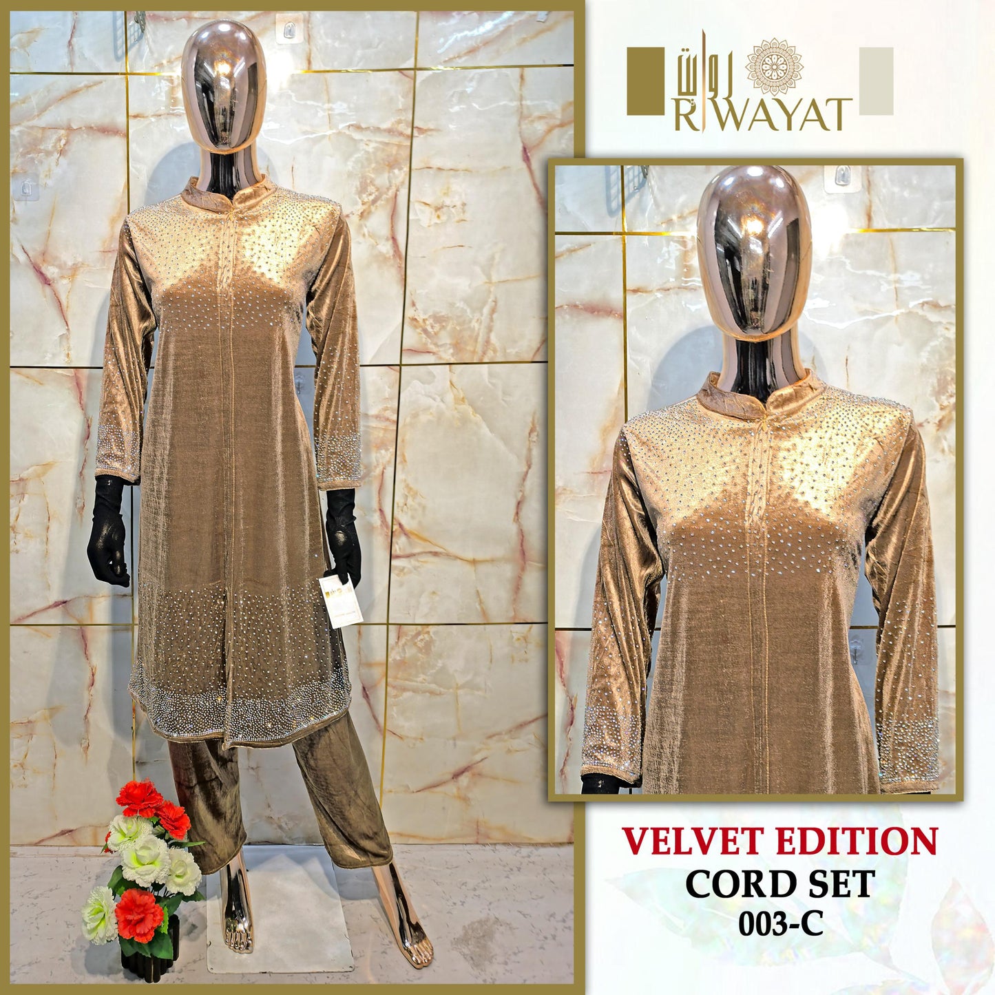 003C Riwayat Velvet Co Ord Set