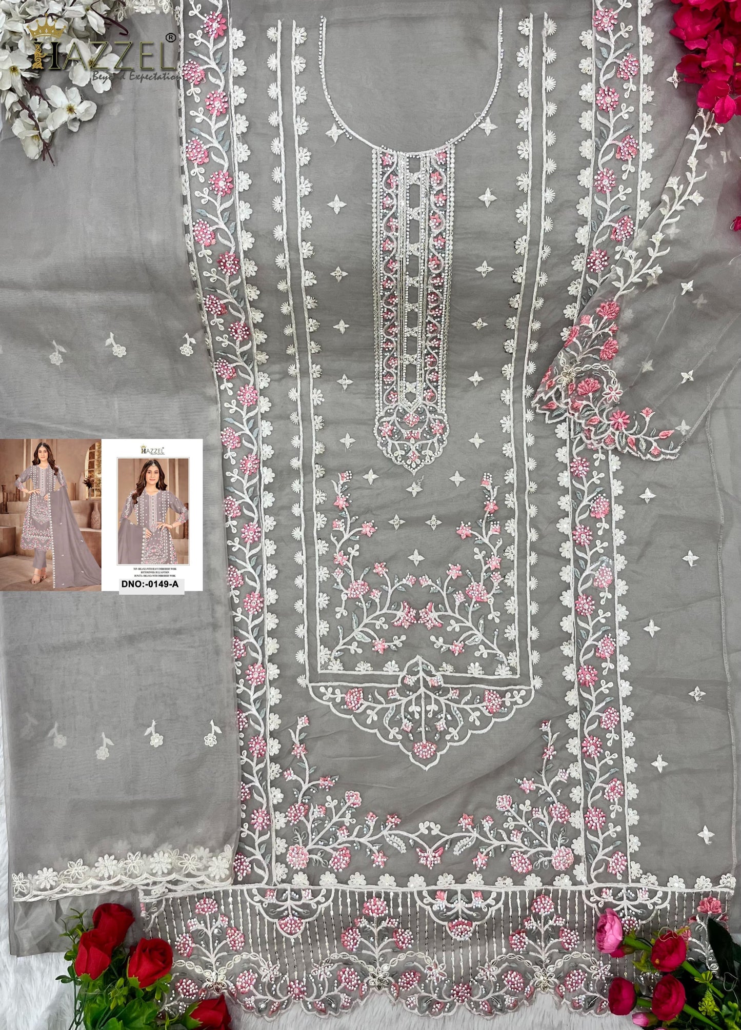 0149 A Hazzel Zarkan Work Pakistani Salwar Suits