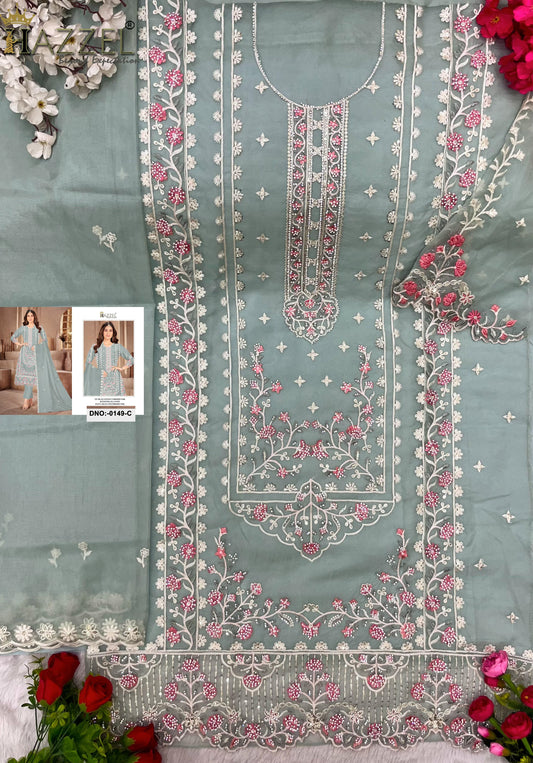 0149 C Hazzel Zarkan Work Pakistani Salwar Suits