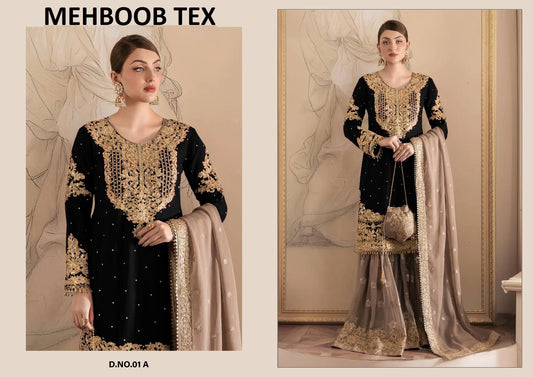 01A Mehboob Tex Pearl Work Pakistani Readymade Suits