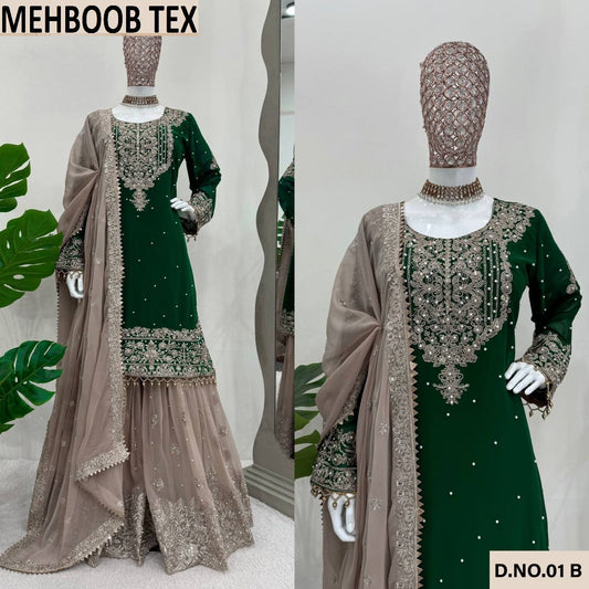 01B Mehboob Tex Pearl Work Pakistani Readymade Suits