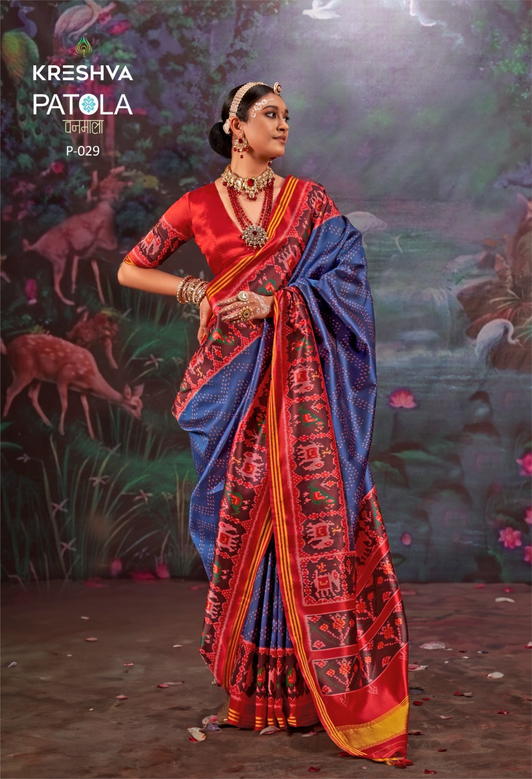 029 Patola Varmala Kreshva Pv Silk Sarees