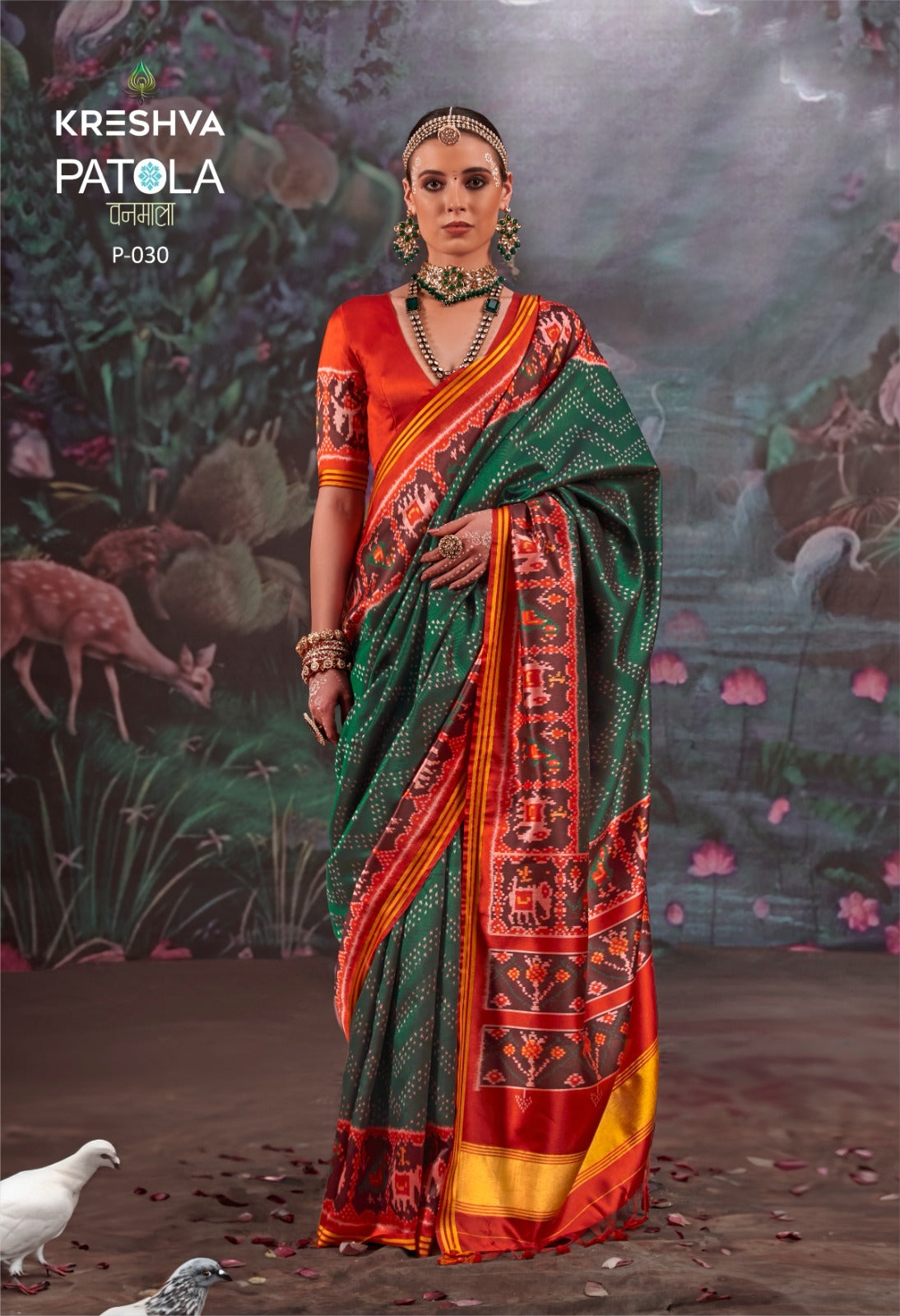030 Patola Varmala Kreshva Pv Silk Sarees