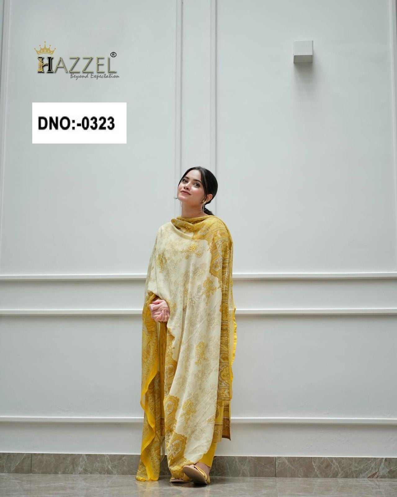 0323 Mustard Hazzel Embroidery Pakistani Salwar Suits