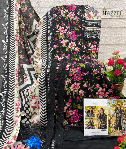 0331 Black Hazzel Embroidery Pakistani Salwar Suits