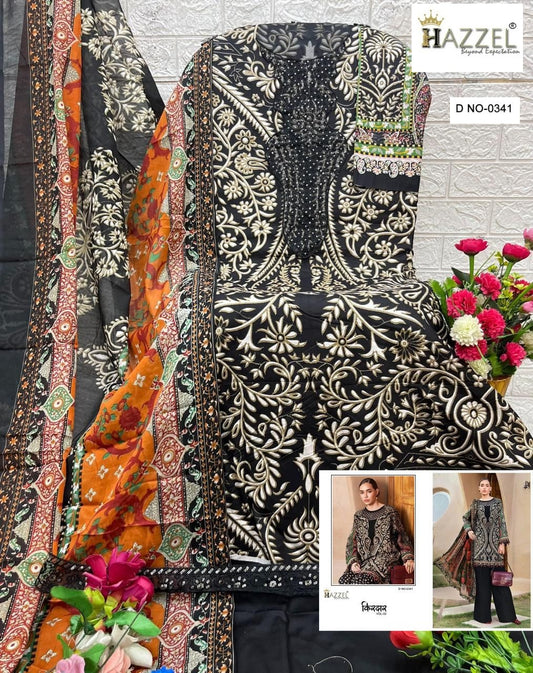 0341 Vol-2 Hazzel Printed Pakistani Patch Suits