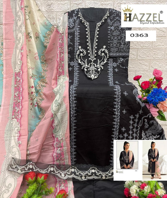 0363 Maria B Hazzel Embroidery Pakistani Patch Suits