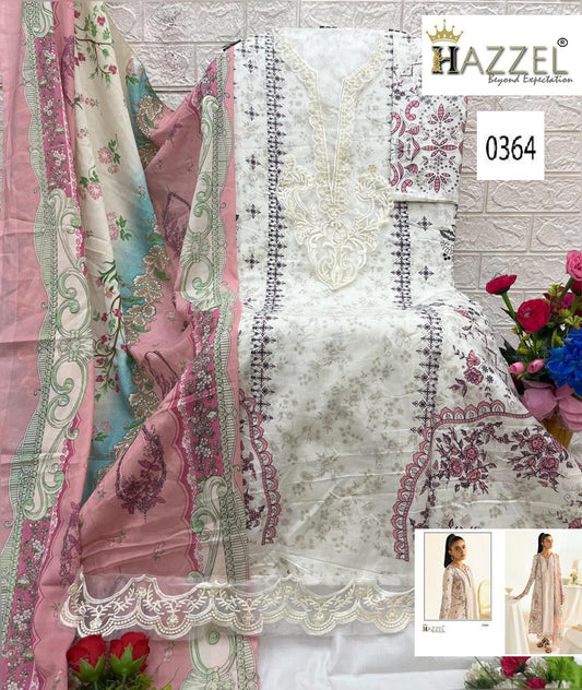 0364 Maria B Hazzel Embroidery Pakistani Patch Suits