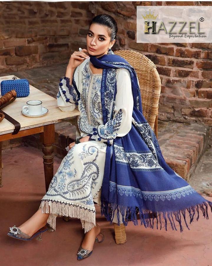 047 Mariya B Exclusive Collection Hazzel Embroidery Work Pakistani Salwar Suits