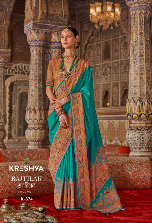 874 Rajtilak Kreshva Pv Silk Sarees