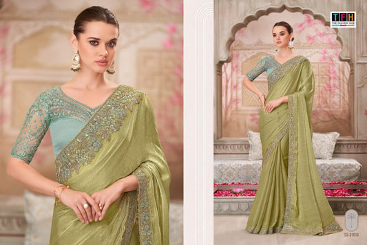 31016 Silver Screen 21 Edition Tfh Sartin Silk Sarees